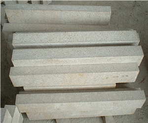 G682 Rust Yellow Granite Kerbstone Brush Hammered