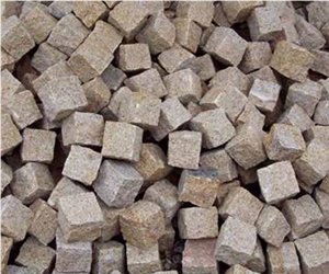 G682 Yellow Rust Granite Brick Cube Stone Pavers