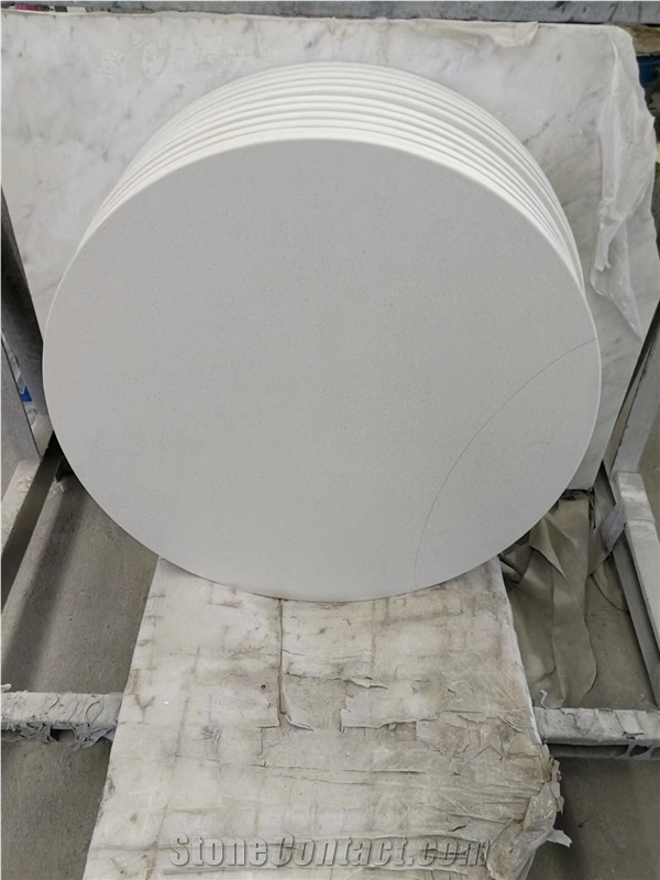 Grey Quartz Stone Solid Surafce Round Table Top