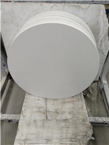 Grey Quartz Stone Solid Surafce Round Table Top