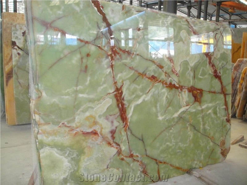 India Forest Green Onyx Slab