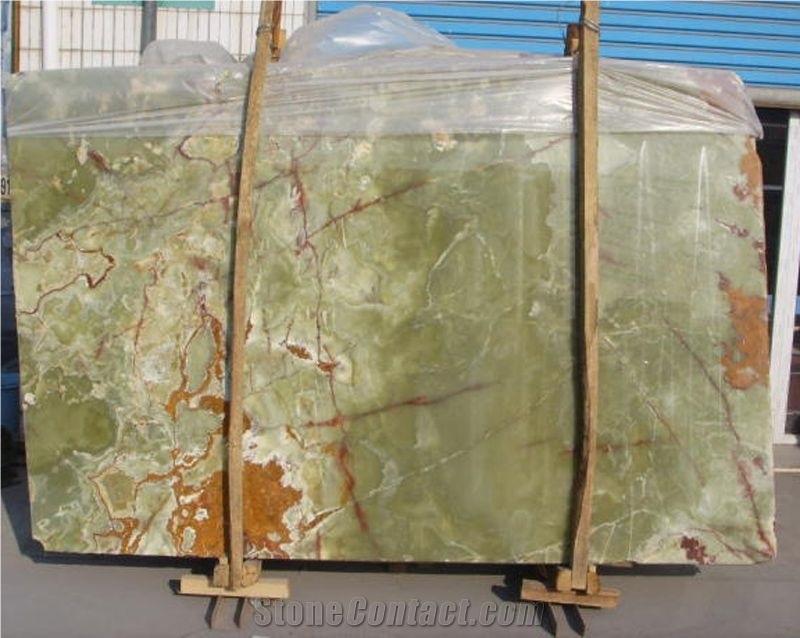 India Forest Green Onyx Slab