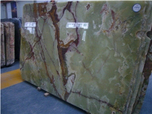 India Forest Green Onyx Slab