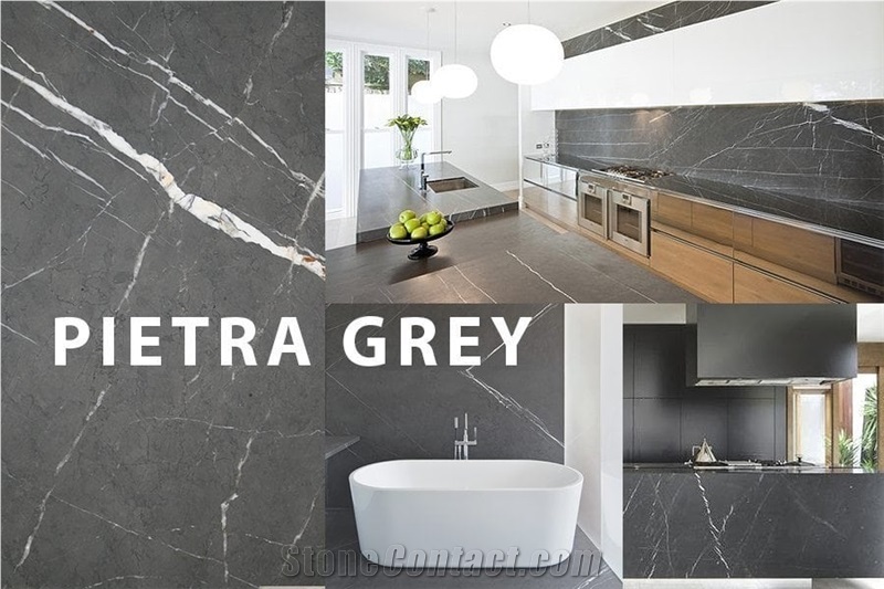 Iran Bulgaria Persian Pietra Grey Marble Bath Top