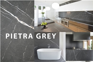 Iran Bulgaria Persian Pietra Grey Marble Bath Top