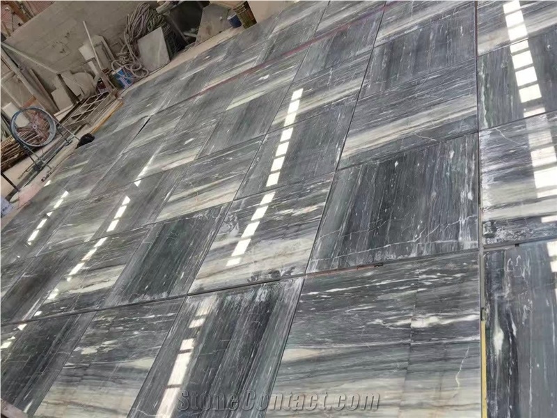 Italy Palissandro Blue Marble Slab Polished Tiles