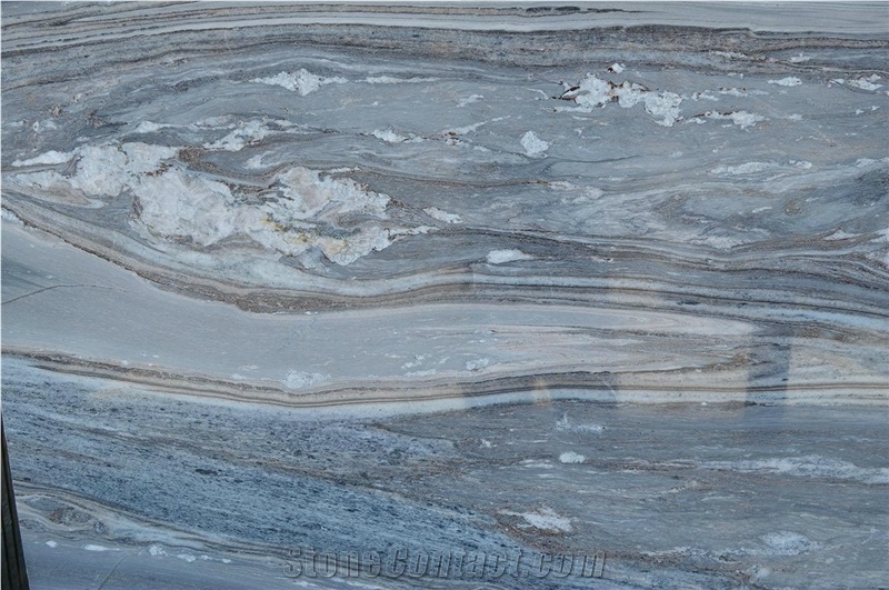 Italy Palissandro Blue Marble Slab Polished Tiles