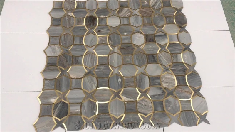 Palissandro Blue Marble Mosaic Art Wall Panel