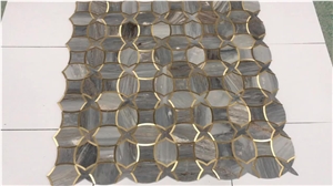 Palissandro Blue Marble Mosaic Art Wall Panel Palissandro Blue Marble Mosaic Art Wall Panel