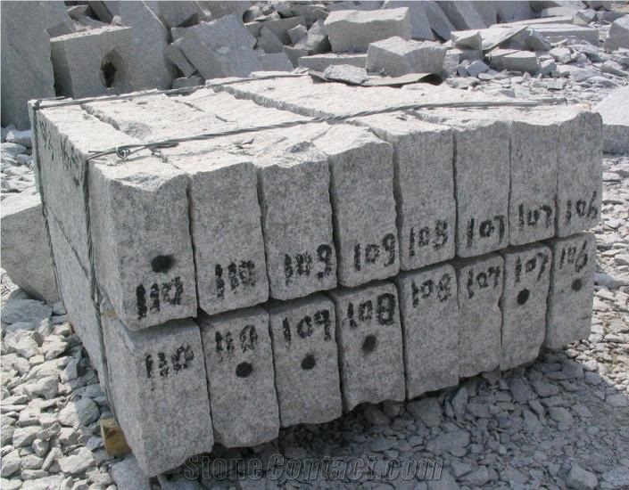 Split Face China White Granite Garden Curbs / Kerb