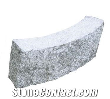 Split Face China White Granite Garden Curbs / Kerb