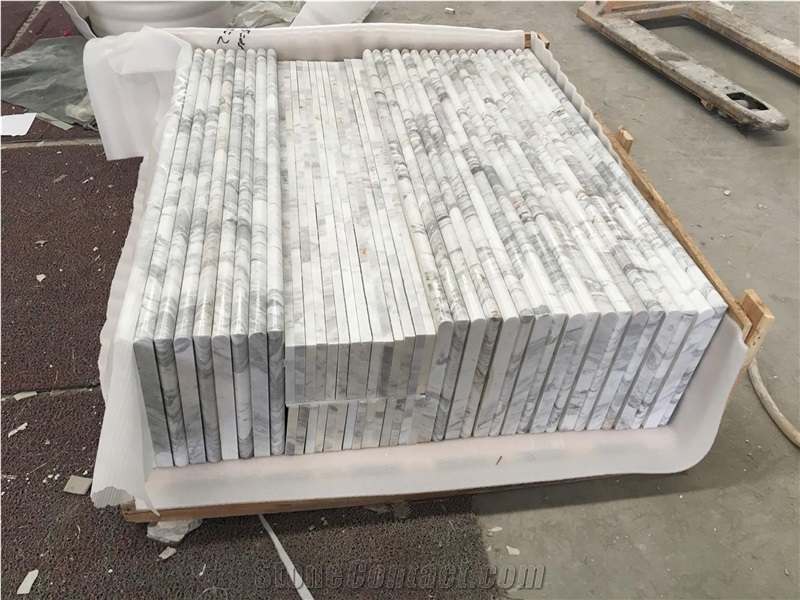White Marble Villa Interior Stairs / Floor Step,Risers