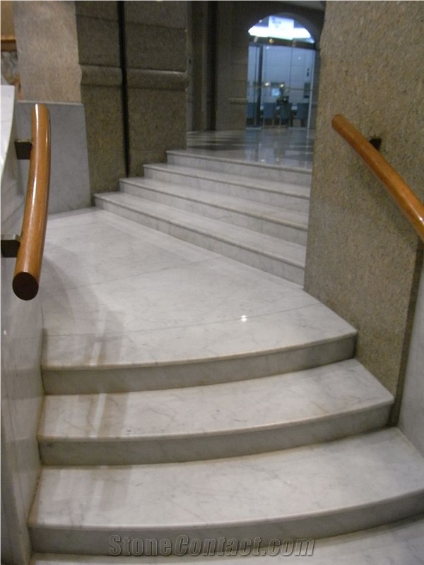 White Marble Villa Interior Stairs / Floor Step,Risers
