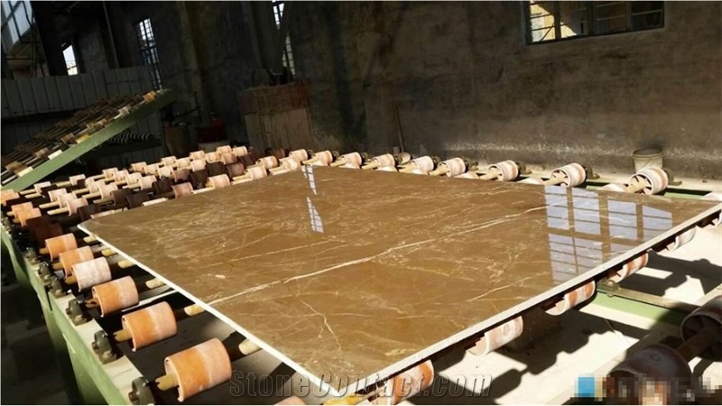 China Kozo Brown Marrone White Veins Texture Marble Slab