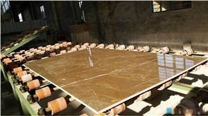 China Kozo Brown Marrone White Veins Texture Marble Slab