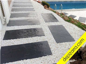 Placa De Pizarra Natural Del Bierzo (León, Spain), Alto Bierzo Black Slate