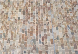 Brick Autumn Slate Flexible Thin Stone Veneer Sheets
