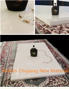 Flooring Of White Nano Crystallized Glass Stone