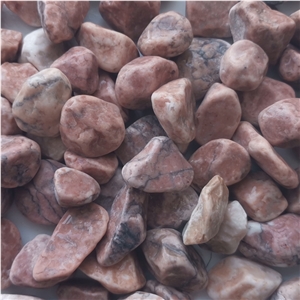 Chinese Hb-004 Deep Pink Pebble Ball Stone