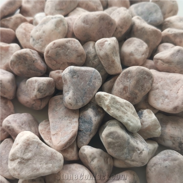 Chinese Hb-004 Deep Pink Pebble Ball Stone