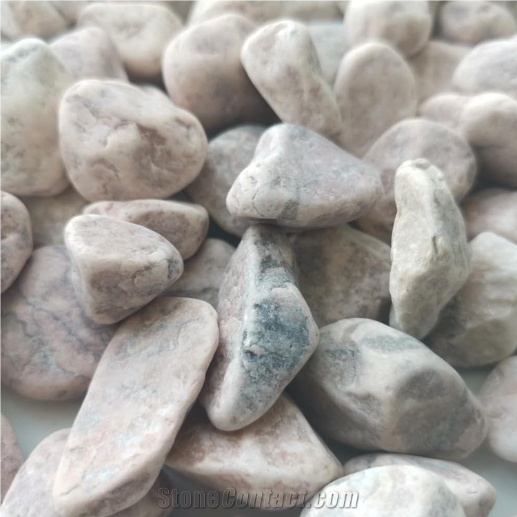 Chinese Hb-004 Deep Pink Pebble Ball Stone