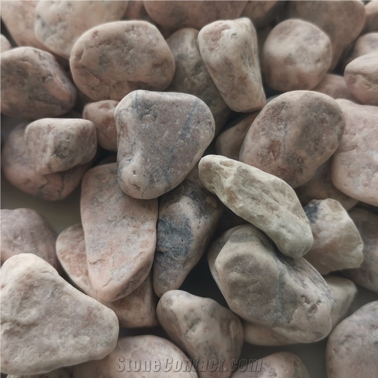 Chinese Hb-004 Deep Pink Pebble Ball Stone