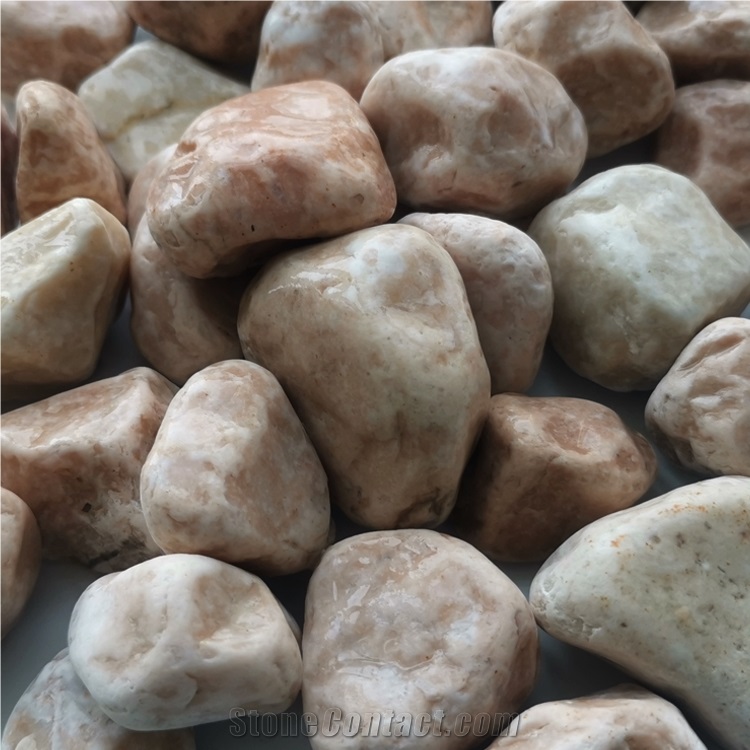Chinese Hb-006 Light Pink Pebble Ball Stone