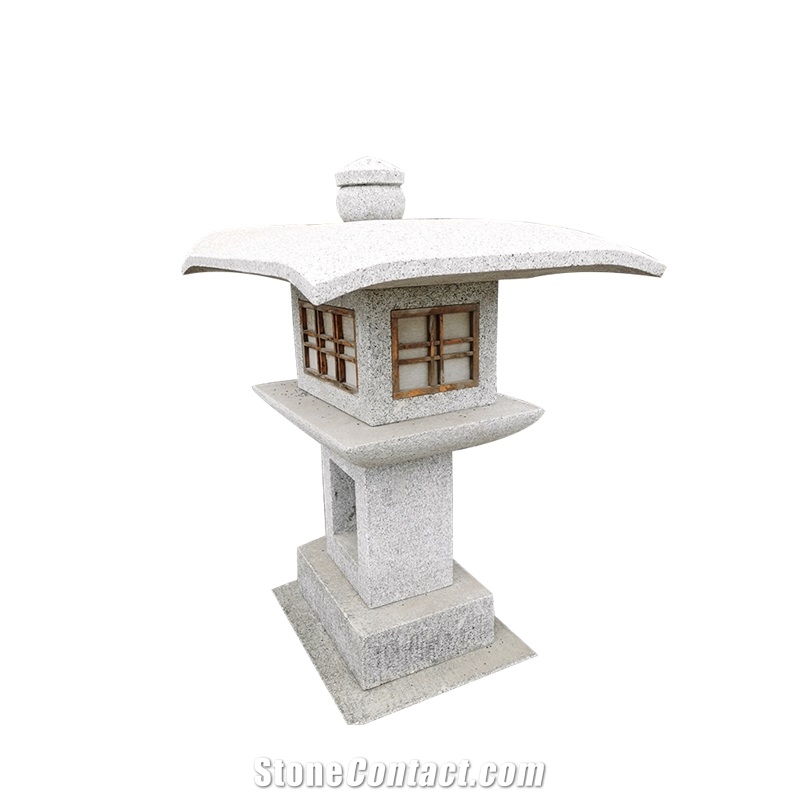 Hand-Made Japanese Style Stone Lighting Lantern