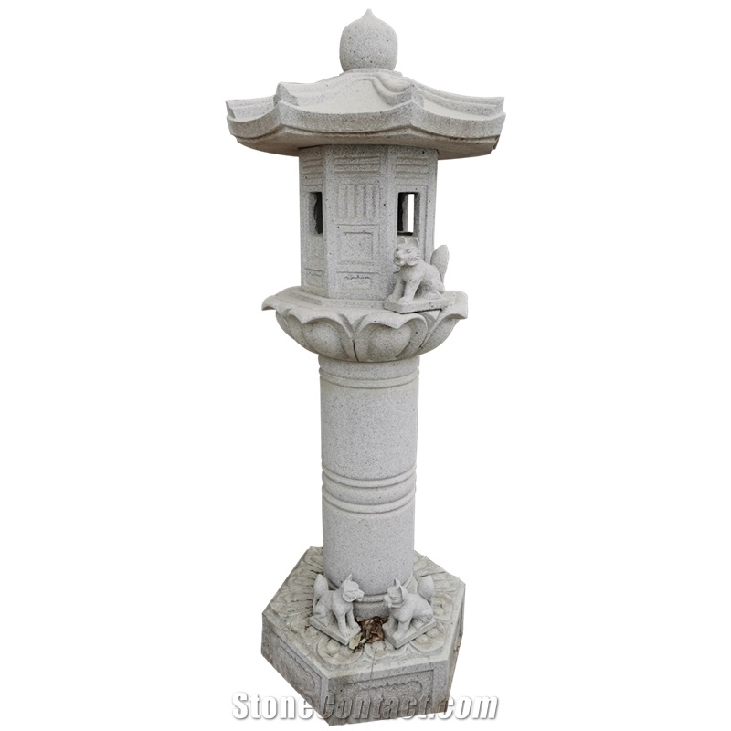 Hand-Made Japanese Style Stone Lighting Lantern