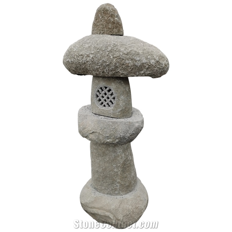 Hand-Made Japanese Style Stone Lighting Lantern