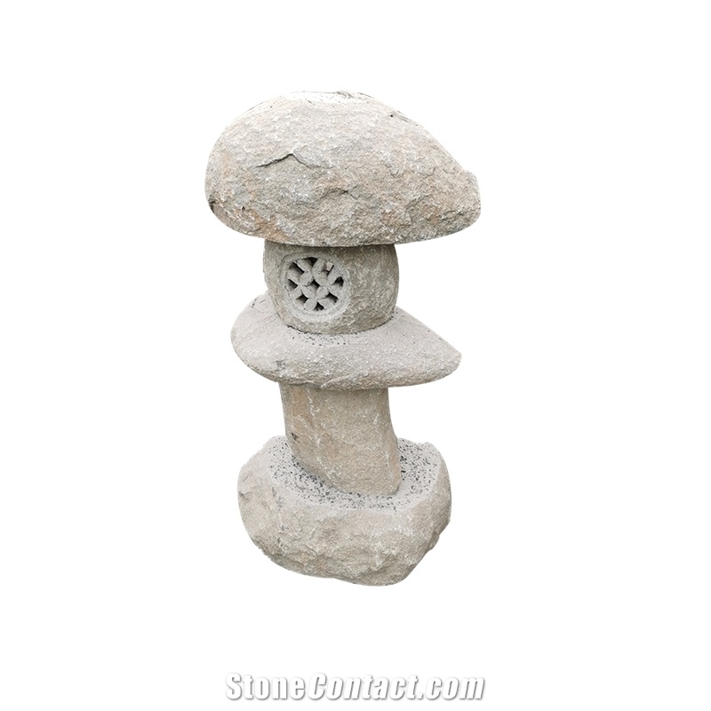 Hand-Made Japanese Style Stone Lighting Lantern