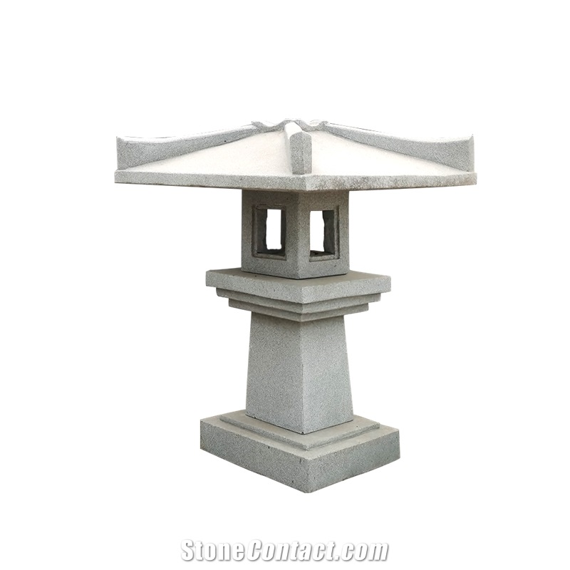 Hand-Made Japanese Style Stone Lighting Lantern