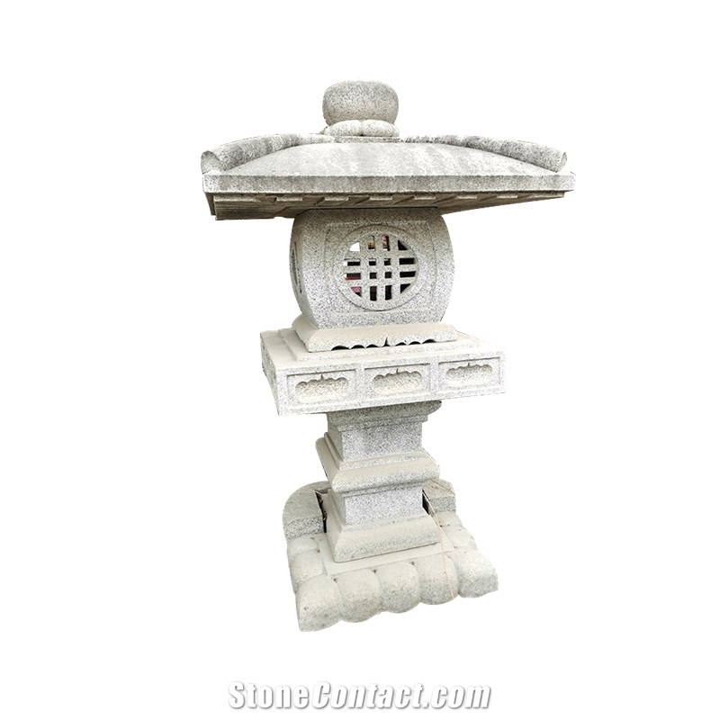 Hand-Made Japanese Style Stone Lighting Lantern