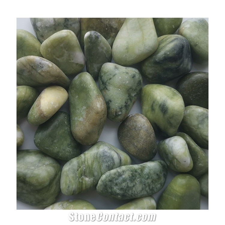Hot Sale Dl-006 Green Pebble Polished Ball Stone