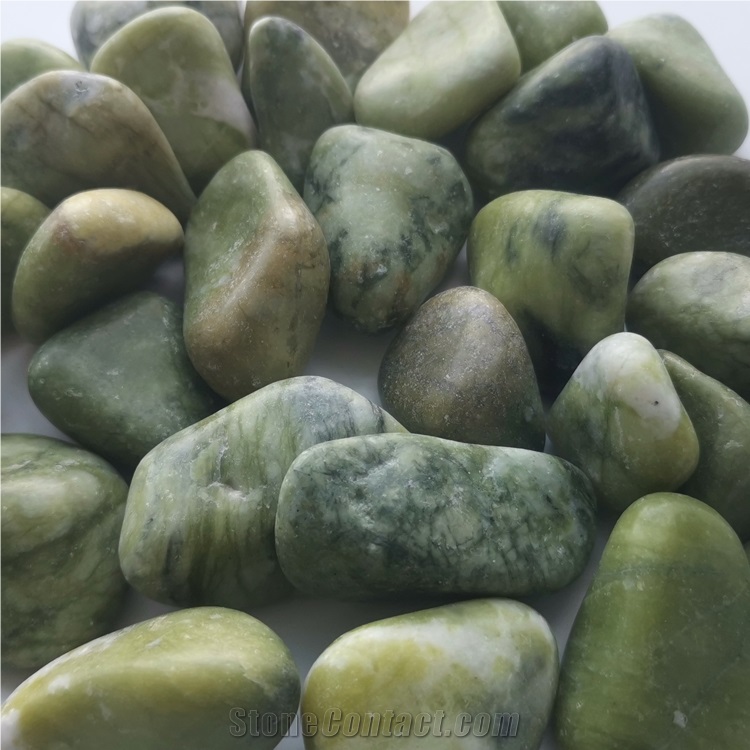 Hot Sale Dl-006 Green Pebble Polished Ball Stone