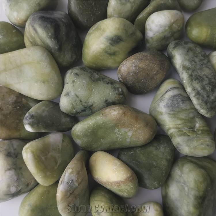 Hot Sale Dl-006 Green Pebble Polished Ball Stone
