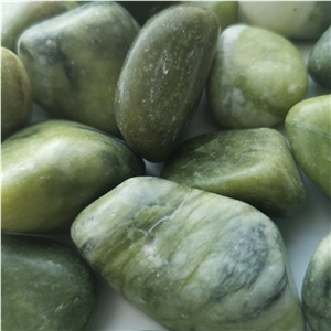 Hot Sale Dl-006 Green Pebble Polished Ball Stone