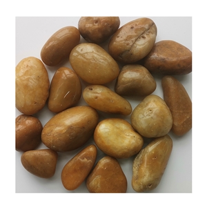 Hot Sale Nj-005 Yellow Pebble Polished Ball Stone