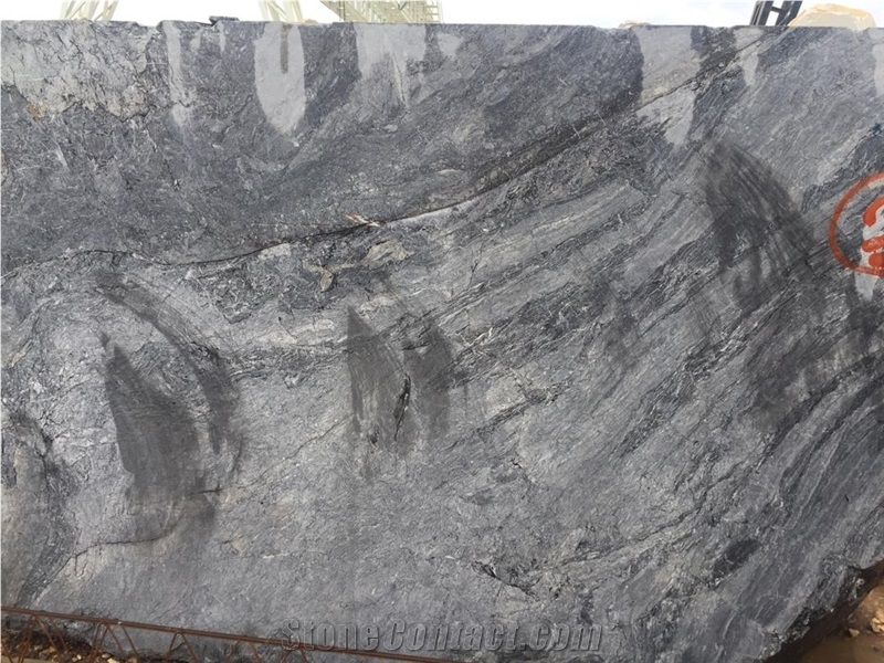 Persian Gray and Black Marble Block