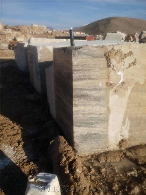 Persian Silver Travertine Blocks