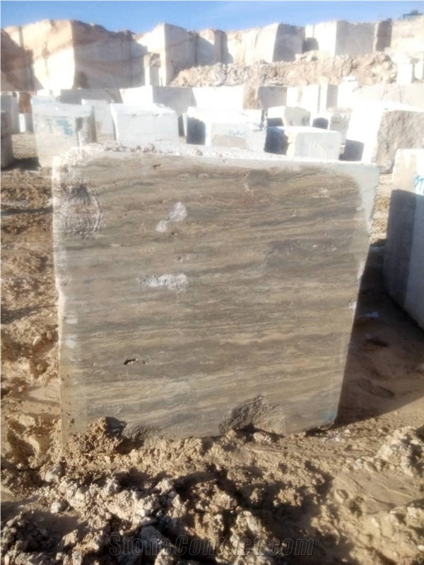 Persian Silver Travertine Blocks