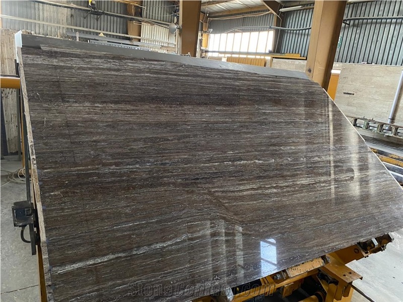 Titanium Silver Travertine Slabs