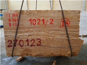 Walnut Travertine Blocks, Iran Brown Travertine