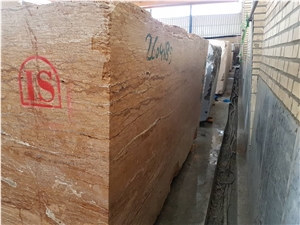 Walnut Travertine Blocks, Iran Brown Travertine