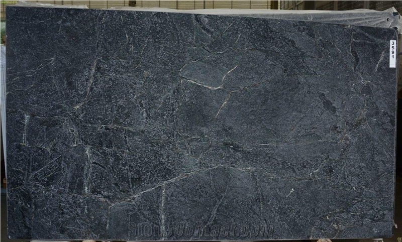 Brazil Black Soapstone Slabs - Grey - Green
