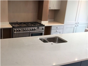 Bianco Stratus Quartz Kitchen Worktops