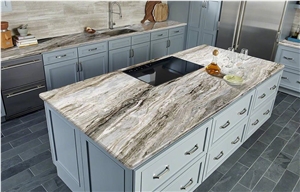 Silver Fantasy Marble Kitchen Worktops in London