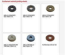 Ecodiamant Resinoid Grinding Wheels Ecodiamant Resinoid Grinding Wheels