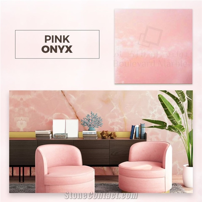 Pink Onyx Slabs & Tiles