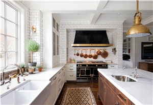 Calacatta Gold Marble Kitchen Countertop, Kitchen Design